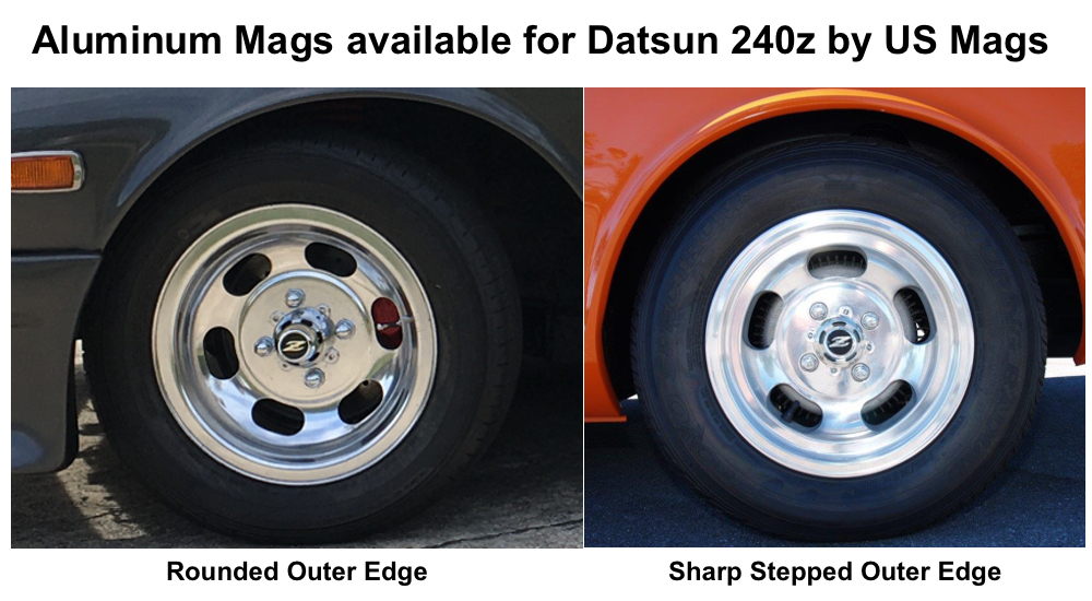 This image has an empty alt attribute; its file name is Aluminum-Mags-available-for-Datsun-240z-by-US-Mags.jpg